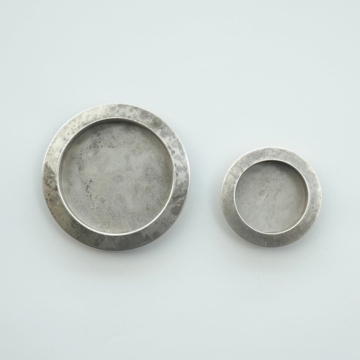 Muroiro Round Edge Fusuma Pull - Antique silver